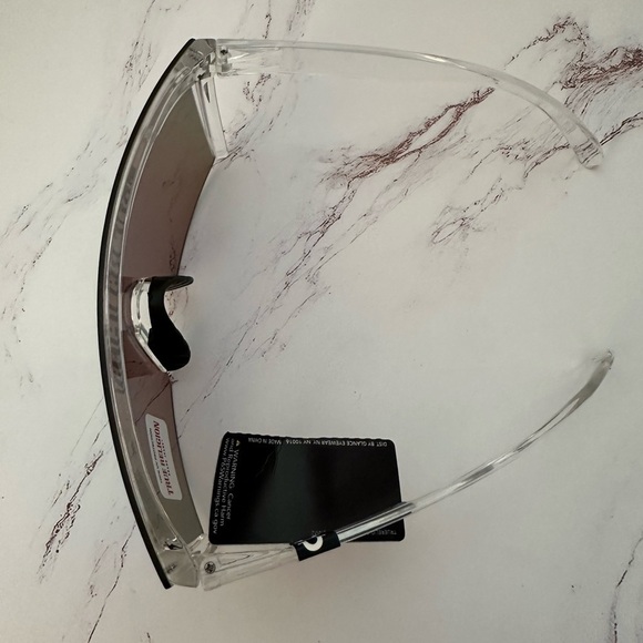 TRUE RELIGION Mirrored Shield Curved Sport Rimless Unisex Sunglasses BNWT